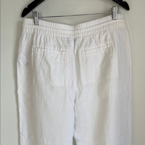 ATHLETA Retreat White Linen Jogger Size L Tall - Picture 6 of 9